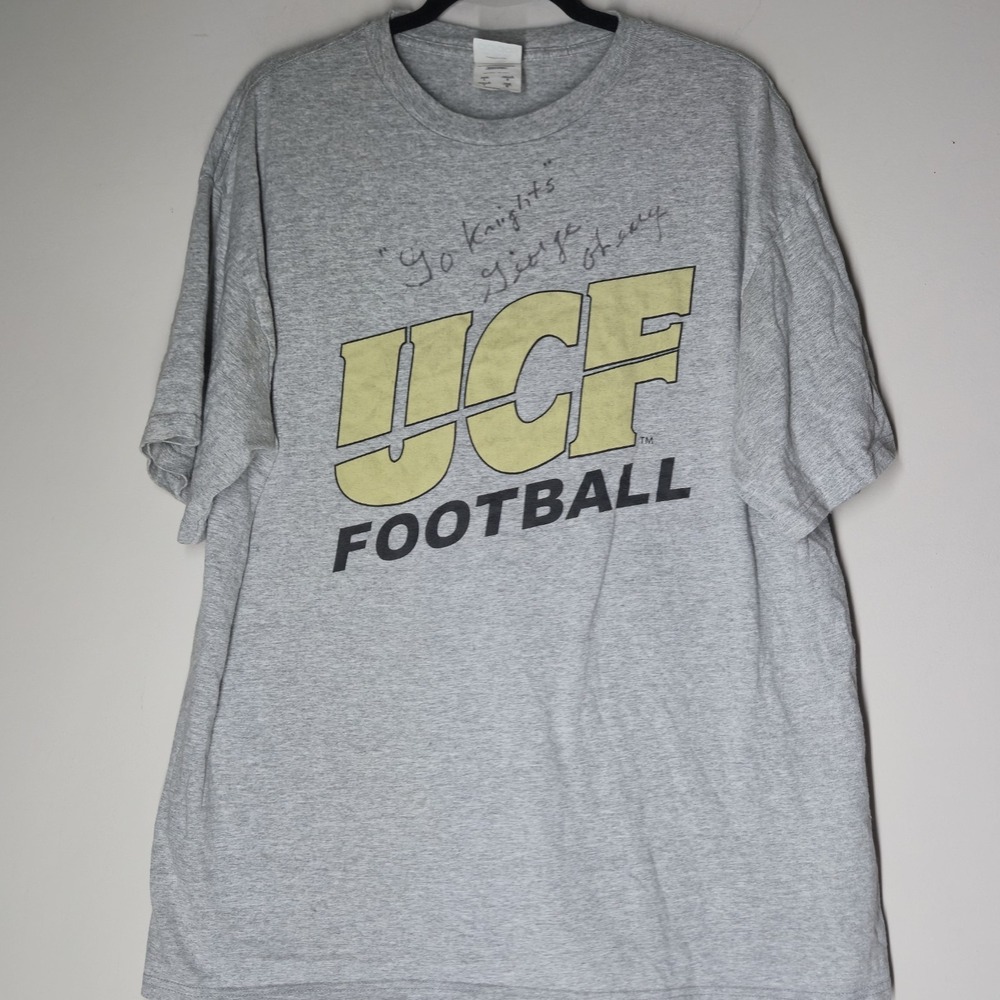 George O'Leary Signed UCF T Shirt Size L University Central Florida Adidas Vtg